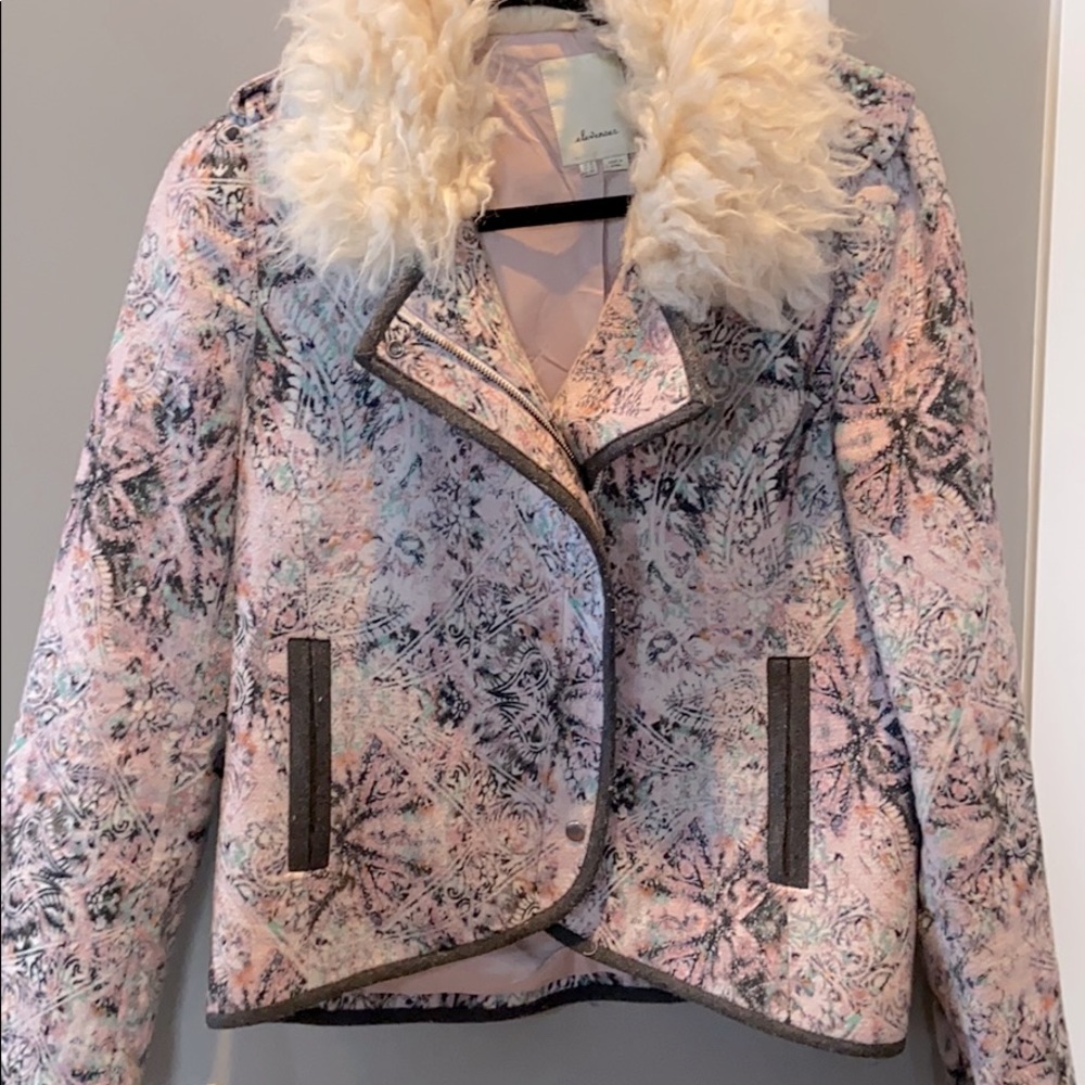 Anthropologie Elevenses Moto Jacket Sz 8